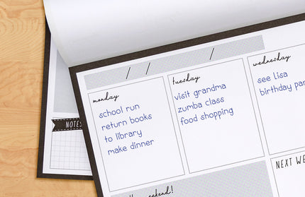 Planificador Semanal Negro