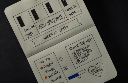 Set 3 Libretas de Bolsillo Bullet Journal - Negro