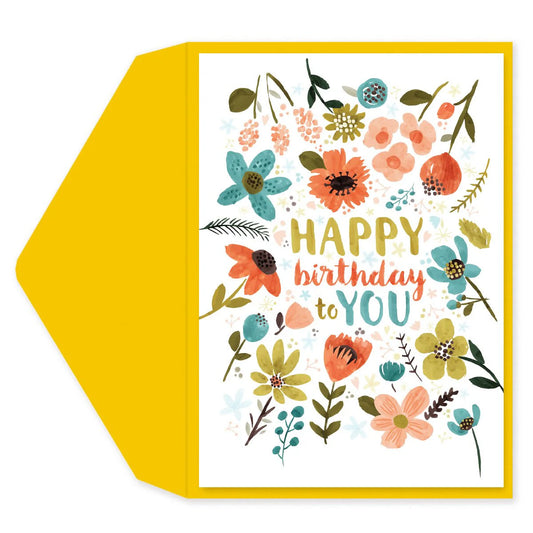 Tarjeta con Sobre Cumpleaños Flores