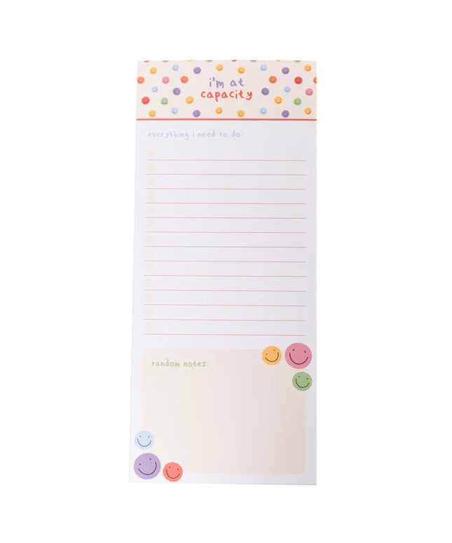 Block de Notas Magnético  I'm at Capacity