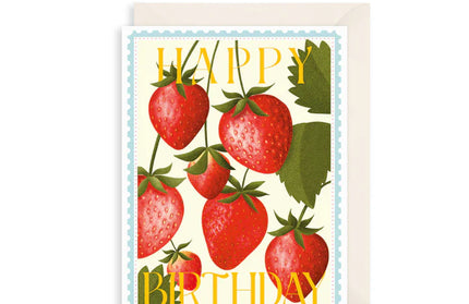 Tarjeta con Sobre Cumpleaños - Frutillas