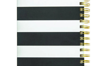 Cuaderno Espiral Tapa Dura Rayas Blancas y Negras