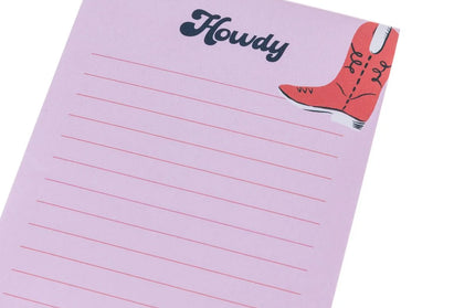 Block Lista Magnético - Howdy Cowboy Boots
