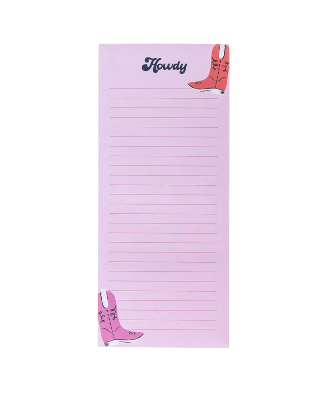 Block Lista Magnético - Howdy Cowboy Boots