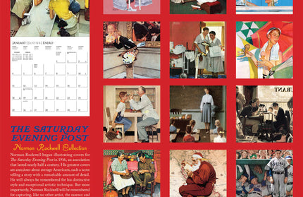 Calendario 2026 Pared 12M - Saturday Evening Post