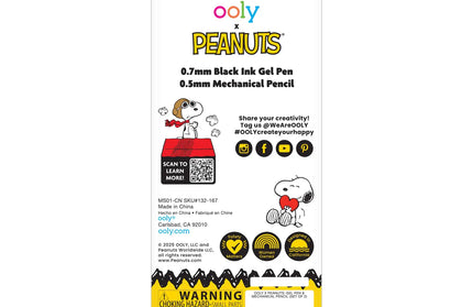 Set 2 boligrafo y portaminas - Snoopy