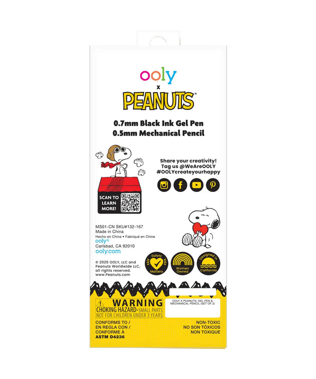 Set 2 boligrafo y portaminas - Snoopy