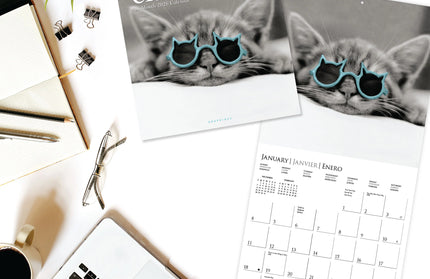 Calendario 2026 Pared 12M - Classic Cats