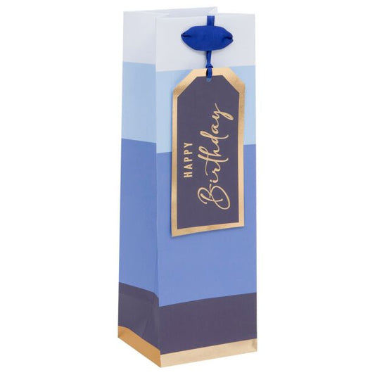 Bolsa Regalo Botella - Birthday Stripe