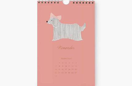 Calendario de cocina 2027 - Perro del Mes