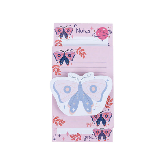 Set de Taco de Notas Mariposas