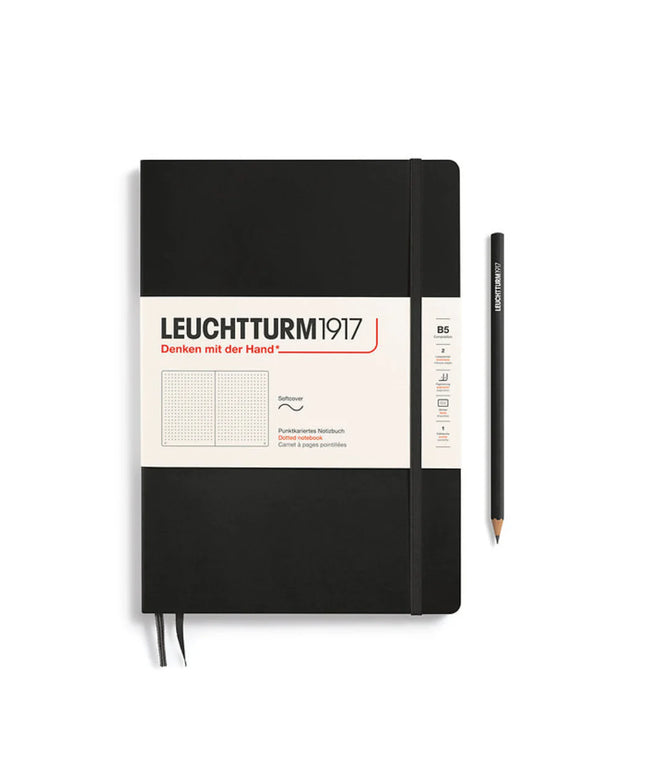 Libreta Grande Tapa Blanda Black