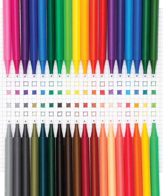 Set 36 Marcadores Punta Fina 0.7mm multicolor