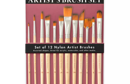 Set 12 Pinceles para Acuarela y Acrílicos
