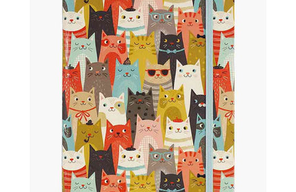 Libreta con Elástico Chica - Gatos de Colores