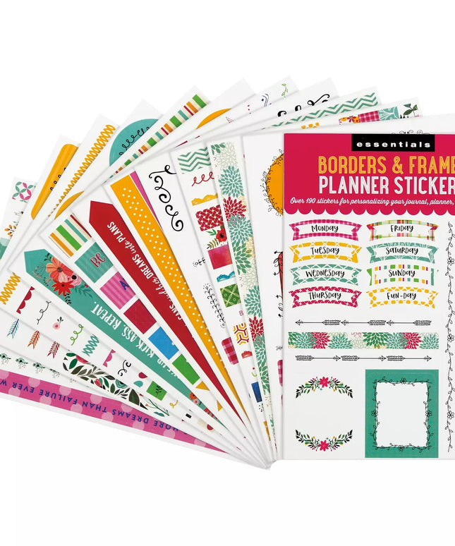 Set Stickers para Planner - Diseño Bordes