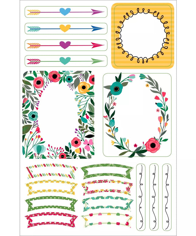 Set Stickers para Planner - Diseño Bordes
