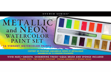 Set Acuarelas Metálicas y Neón