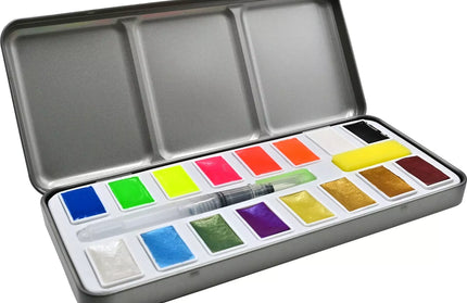 Set Acuarelas Metálicas y Neón