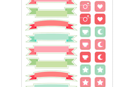 Set Stickers Planner Diseño Juvenil