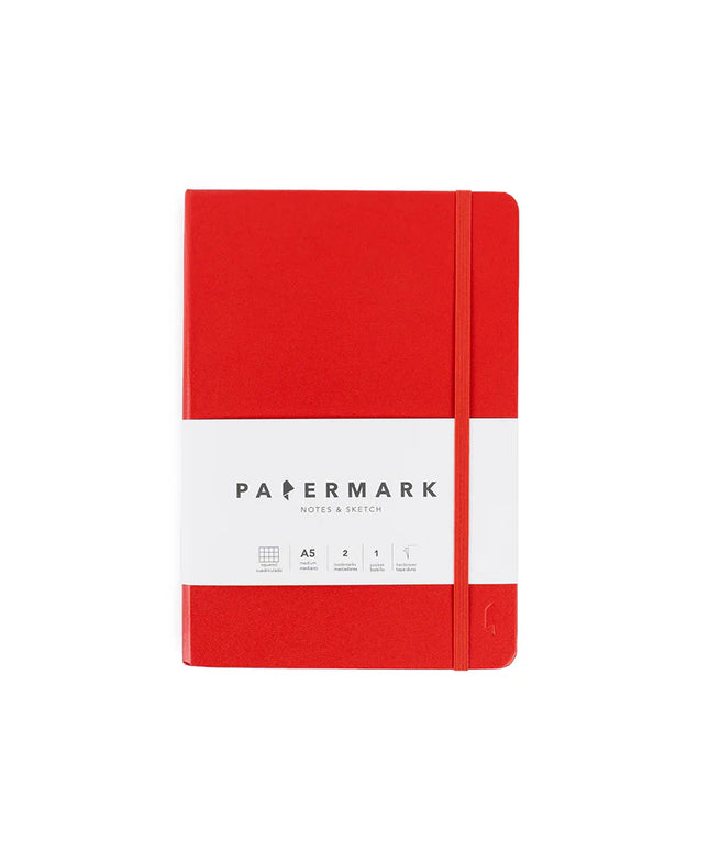 Libreta A5 Cuadriculada - Rojo