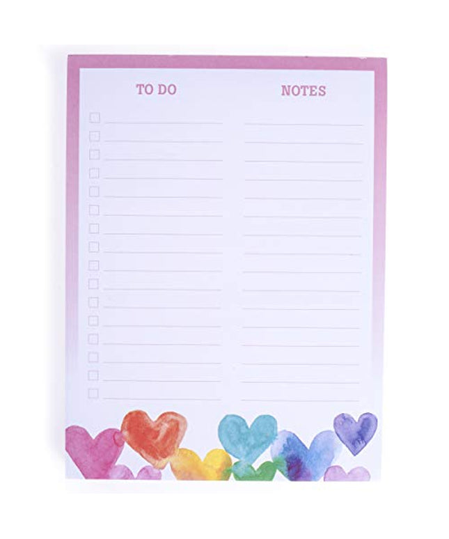 Block de Notas Grande - Rainbow Hearts