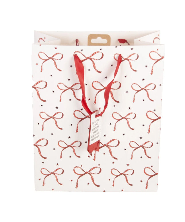 Bolsa Regalo Mediana Navidad - Cintas Rojas