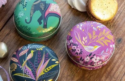 Caja Metalica Mini Redonda Sara Miller - Animales