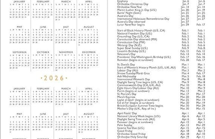 Agenda 2025 Soleil 24 Meses