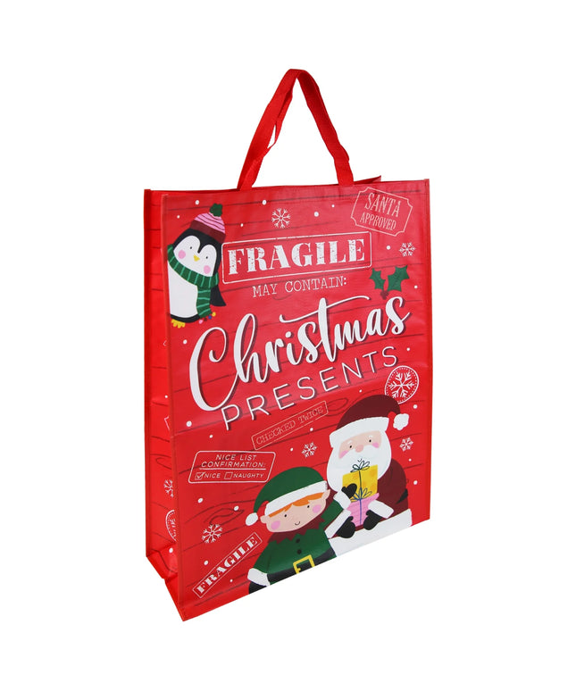 Bolsa Regalo Jumbo Tejida Navidad - Fragile