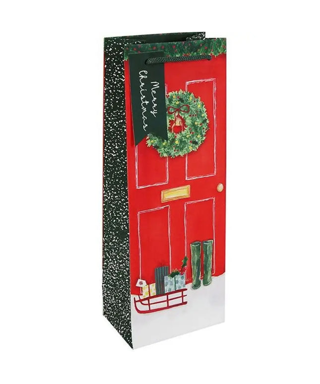 Bolsa Regalo Botella Navidad - Home